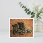 Ein Paar Schuhe, Vincent van Gogh Postkarte (Stehend Vorderseite)