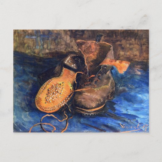 Ein Paar Schuhe von Vincent van Gogh 1887 Postkarte (Vorderseite)