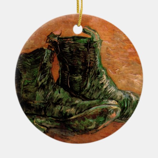 Ein Paar Schuhe von Vincent van Gogh Keramik Ornament (Vorne)