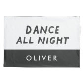 Ein paar Schwarz-weiße Tänze schlafen den ganzen T Kissenbezug (Rückseite-Links)