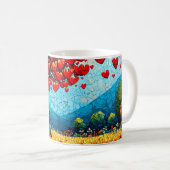 Ein paar sitzen unter einem Baum Kaffeetasse (VorderseiteRechts)