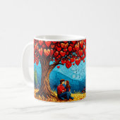 Ein paar sitzen unter einem Baum Kaffeetasse (Vorderseite Links)