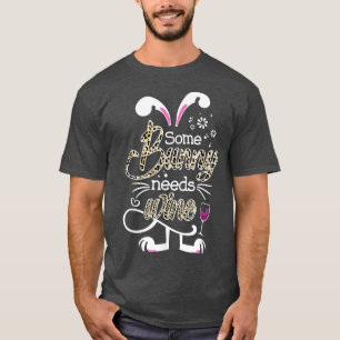 Ein paar Sonnen braucht Wein Funny Oster Kaninchen T-Shirt