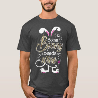 Ein paar Sonnen braucht Wein Funny Oster Kaninchen T-Shirt
