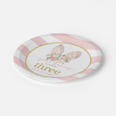 Ein paar Sonnenstrahlen drehen DREI (sonnige Ohren Pappteller (Schrägansicht)