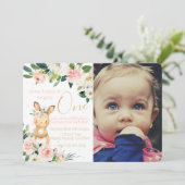 Ein paar Sonnenstrahlen drehen ein erstes Geburtst Einladung (Stehend Vorderseite)