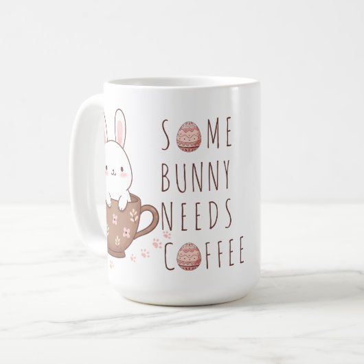 Ein paar Sonnenuntergänge Kaffee Funny Bunny White Kaffeetasse (Vorderseite Links)