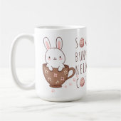 Ein paar Sonnenuntergänge Kaffee Funny Bunny White Kaffeetasse (Links)
