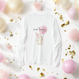 Ein paar sonnige Pink-Ballon-Mutter-zu-be-Langschl T-Shirt