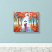 Ein paar Spaziergänge in einem Wald Herbst Regenta Leinwanddruck (Insitu (Holzboden))