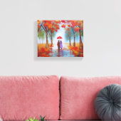 Ein paar Spaziergänge in einem Wald Herbst Regenta Leinwanddruck (Insitu (Wohnzimmer))