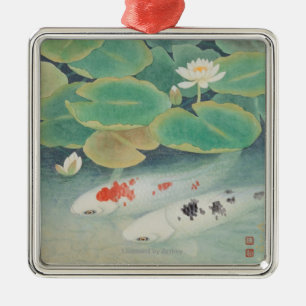 Ein Paar unter Lotus Ornament Aus Metall