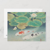 Ein Paar unter Lotus Postkarte (Vorne/Hinten)