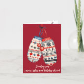 Ein Paar von gemütlichen gezinkten Weihnachten Win Karte (Vorderseite)