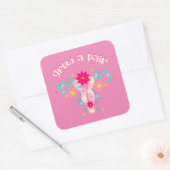 Ein Paar werden - Frauenrechte stärken Quadratischer Aufkleber (Umschlag)