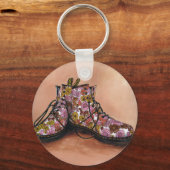 Ein Paar wertvoller Blumenstiefel Schlüsselanhänger (Vorderseite)