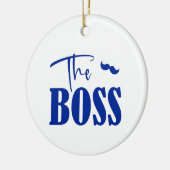 Ein paar Zitate: Der Chef und der echte Chef Keramik Ornament (Links)