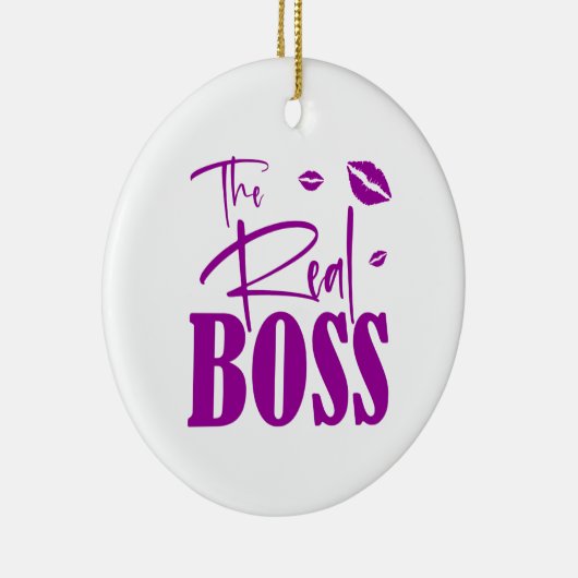 Ein paar Zitate: Der echte Chef/der Chef Keramik Ornament (Rechts)