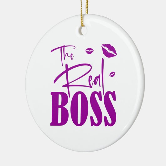 Ein paar Zitate: Der echte Chef/der Chef Keramik Ornament (Links)