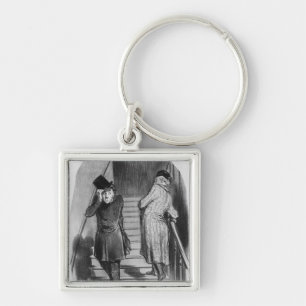 Ein Pächter, der drei Ausdrücke schuldet Schlüsselanhänger