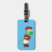 Ein Pachycephalosaurus Baseball Pitcher. Gepäckanhänger (Vorderseite vertikal)