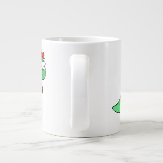 Ein Pachycephalosaurus Baseball Pitcher. Jumbo-Tasse (Rückseite)