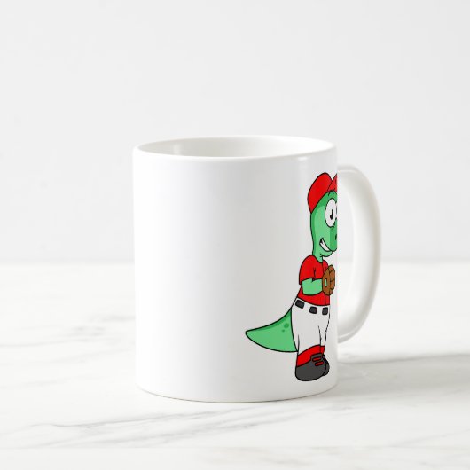 Ein Pachycephalosaurus Baseball Pitcher. Kaffeetasse (VorderseiteRechts)