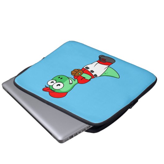 Ein Pachycephalosaurus Baseball Pitcher. Laptopschutzhülle (Vorne Knopf)