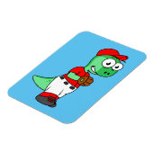 Ein Pachycephalosaurus Baseball Pitcher. Magnet (Linke Seite)