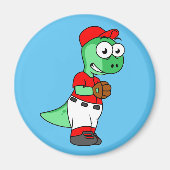 Ein Pachycephalosaurus Baseball Pitcher. Magnet (Vorne)