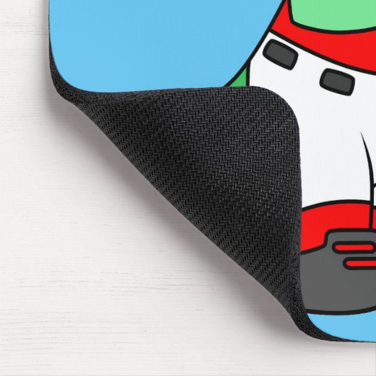 Ein Pachycephalosaurus Baseball Pitcher. Mousepad (Ecke)