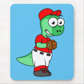 Ein Pachycephalosaurus Baseball Pitcher. Mousepad (Vorne)