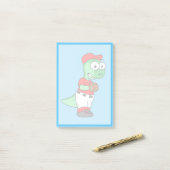 Ein Pachycephalosaurus Baseball Pitcher. Post-it Klebezettel (Auf Schreibtisch)