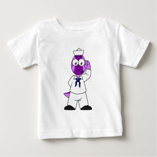 Ein Pachycephalosaurus Dinosaur Marine Sailor. Baby T-shirt