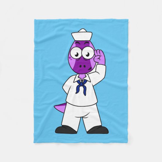 Ein Pachycephalosaurus Dinosaur Marine Sailor. Fleecedecke (Vorderseite)