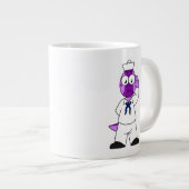 Ein Pachycephalosaurus Dinosaur Marine Sailor. Jumbo-Tasse (Vorderseite Rechts)