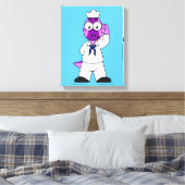 Ein Pachycephalosaurus Dinosaur Marine Sailor. Leinwanddruck (Insitu (Schlafzimmer))