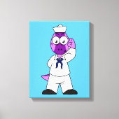 Ein Pachycephalosaurus Dinosaur Marine Sailor. Leinwanddruck (Vorderseite)