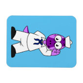 Ein Pachycephalosaurus Dinosaur Marine Sailor. Magnet (Horizontal)