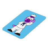 Ein Pachycephalosaurus Dinosaur Marine Sailor. Magnet (Linke Seite)