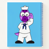 Ein Pachycephalosaurus Dinosaur Marine Sailor. Notizblock (Rückseite)