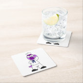 Ein Pachycephalosaurus Dinosaur Marine Sailor. Rechteckiger Pappuntersetzer (Vor Ort)