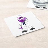 Ein Pachycephalosaurus Dinosaur Marine Sailor. Rechteckiger Pappuntersetzer (angewinkelt)