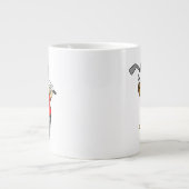 Ein Pachycephalosaurus Dinosaurier Playing Golf. Jumbo-Tasse (Vorderseite)