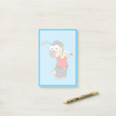 Ein Pachycephalosaurus Dinosaurier Playing Golf. Post-it Klebezettel (Auf Schreibtisch)