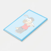 Ein Pachycephalosaurus Dinosaurier Playing Golf. Post-it Klebezettel (angewinkelt)