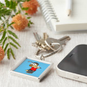 Ein Pachycephalosaurus Dinosaurier Playing Golf. Schlüsselanhänger (Seite)