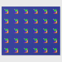 Ein Packpapier mit Kokosnuss auf