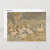 Ein Paddeln der Enten Postkarte (Vorne/Hinten)