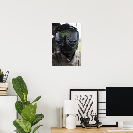 Ein Paintball rund Poster (Heimbüro)